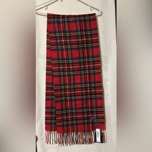 New with tag Lochmere 100% Cashmere Red Tartan Women's Scarf